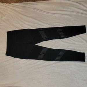 Fabletics XS Powerhold Legging, Mesh & Shine Black